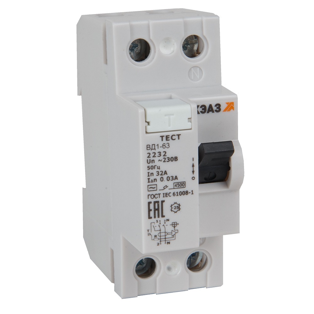 ВД1-63 Устройства защитного отключения (УЗО) на токи до 63А электронные - КЭАЗ